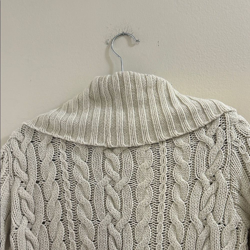 Lauren Ralph Lauren Cream Cable Knit Cardigan - Picture 7 of 8